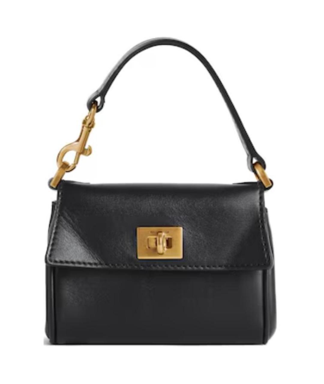 BALENCIAGA Черная кожаная сумка через плечо, фото 1