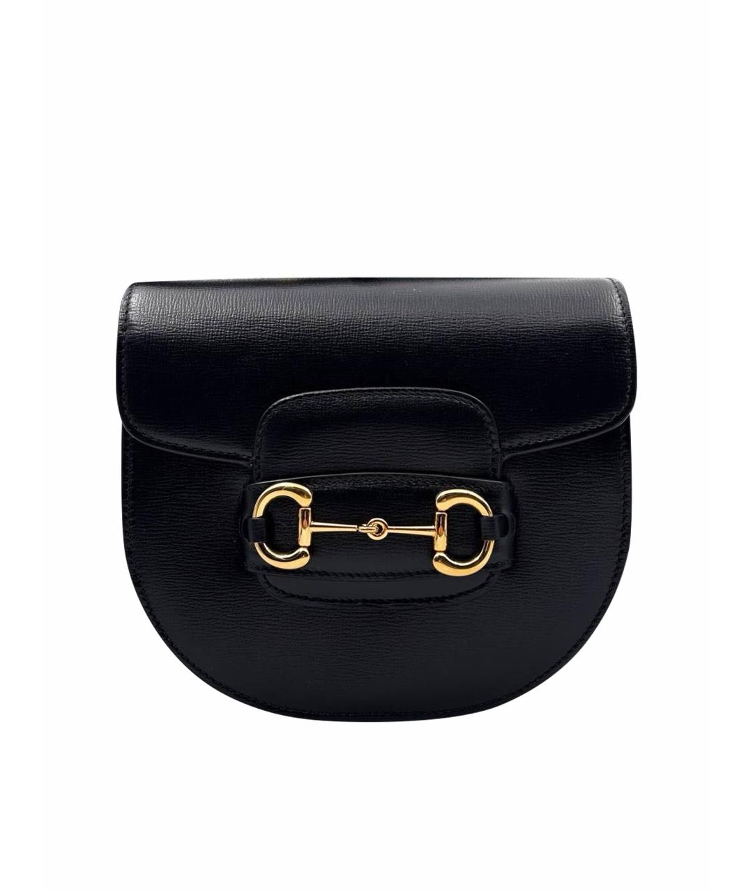 GUCCI Черная кожаная сумка через плечо, фото 1