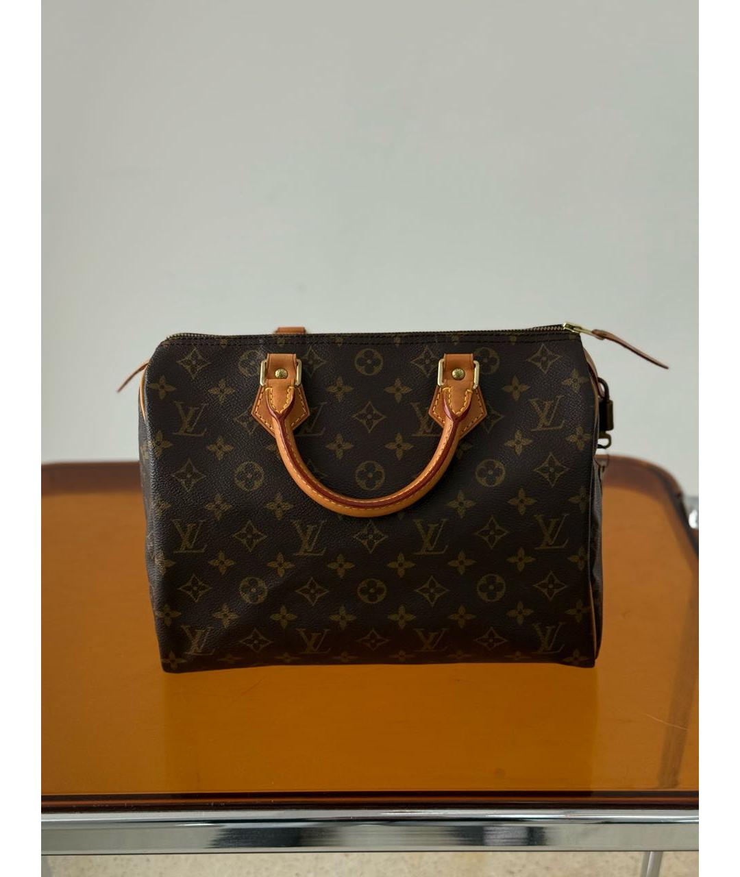 LOUIS VUITTON Коричневая сумка с короткими ручками, фото 2