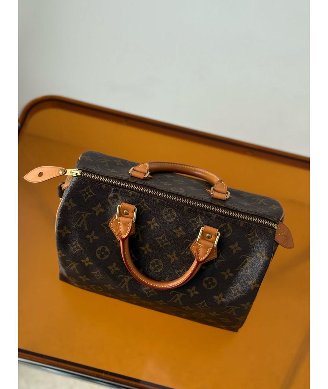 LOUIS VUITTON Коричневая сумка с короткими ручками, фото 5