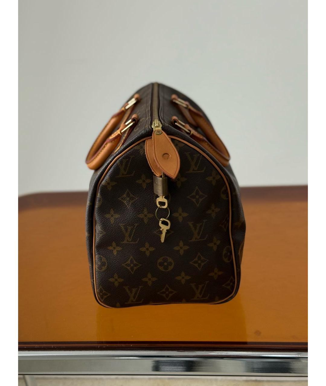 LOUIS VUITTON Коричневая сумка с короткими ручками, фото 3