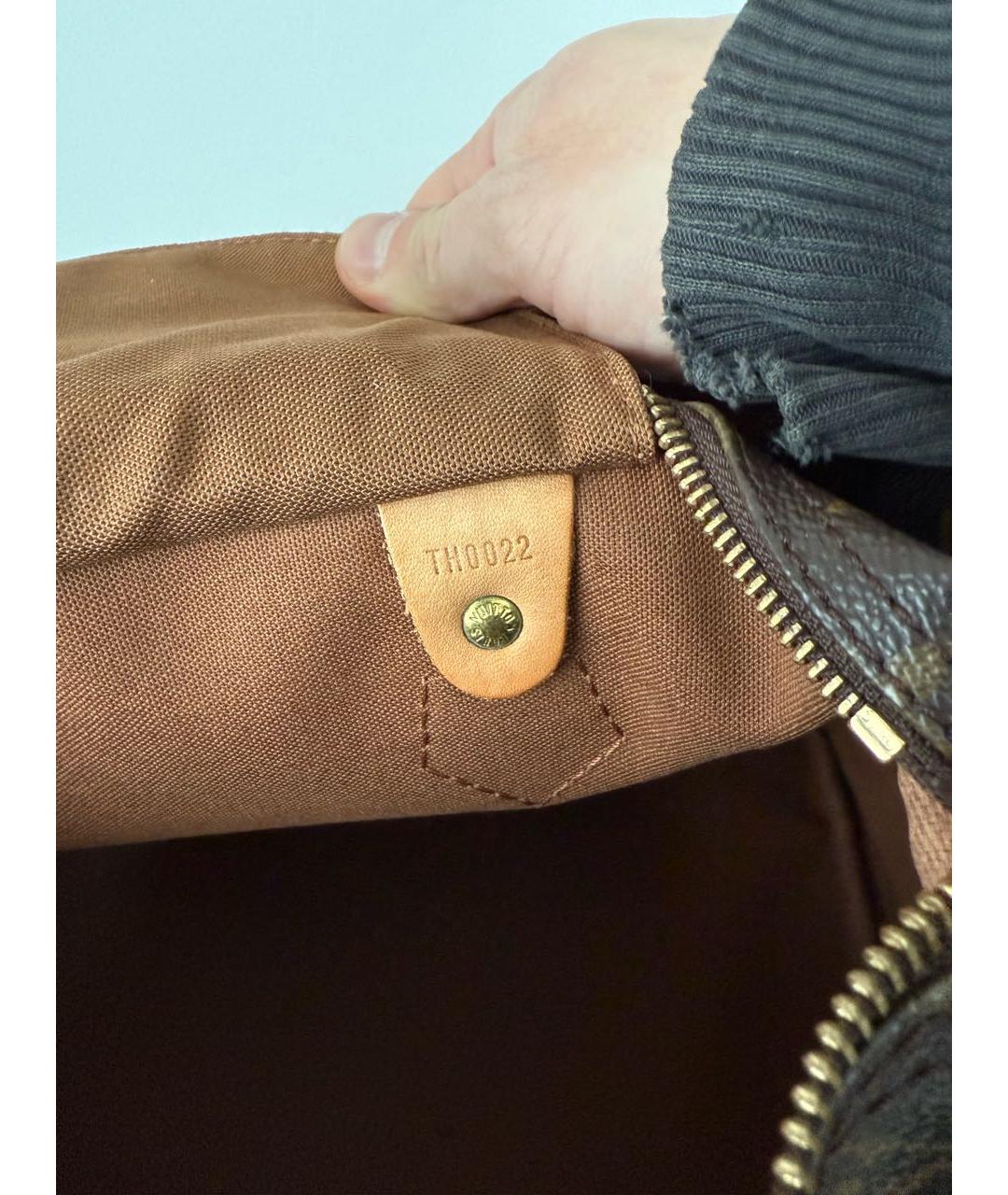 LOUIS VUITTON Коричневая сумка с короткими ручками, фото 8