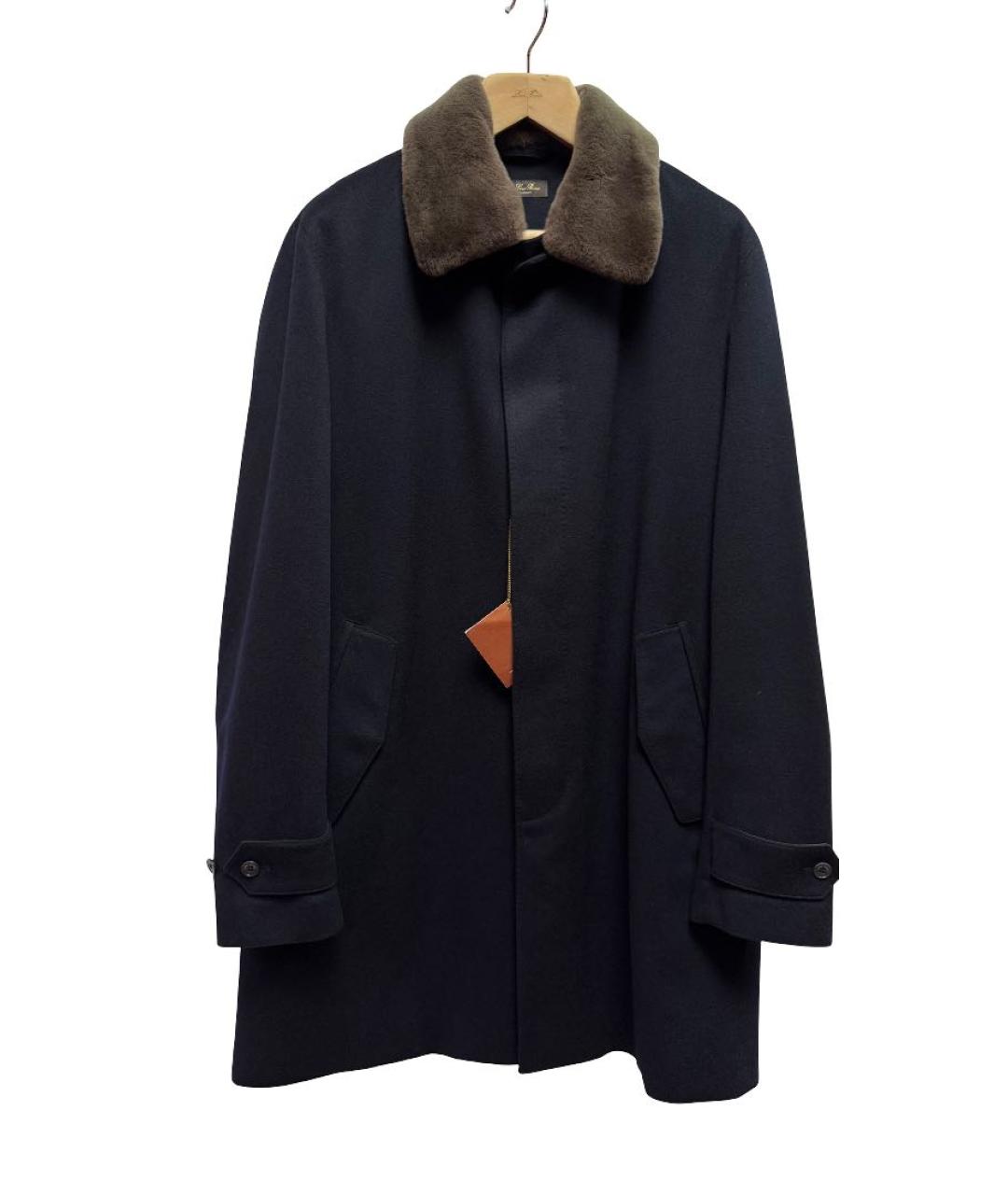 LORO PIANA Темно-синее кашемировое пальто, фото 8