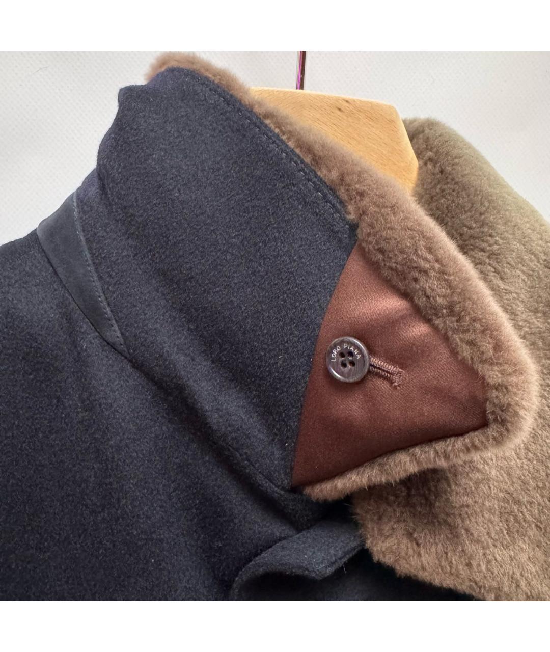 LORO PIANA Темно-синее кашемировое пальто, фото 3