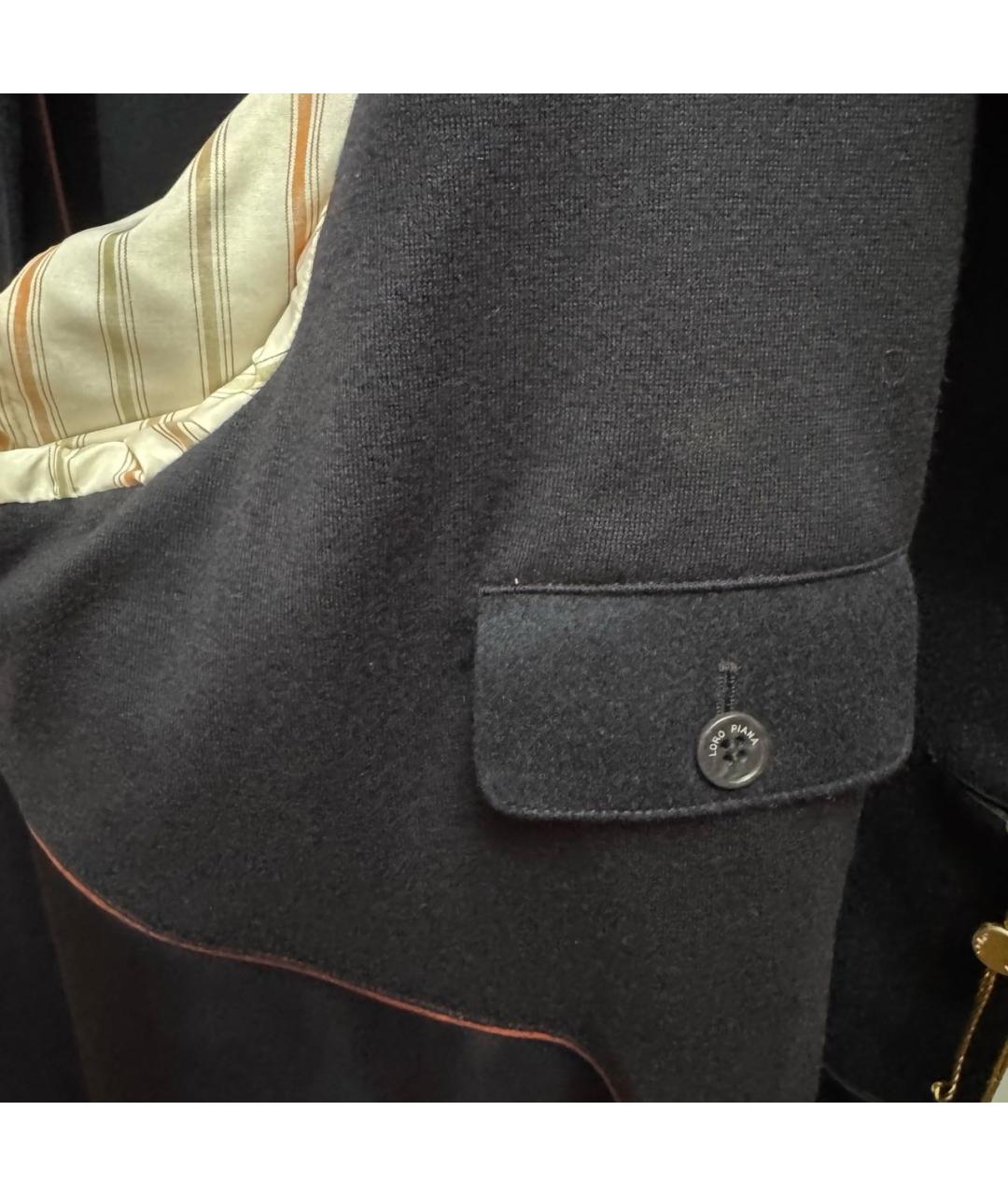 LORO PIANA Темно-синее кашемировое пальто, фото 6