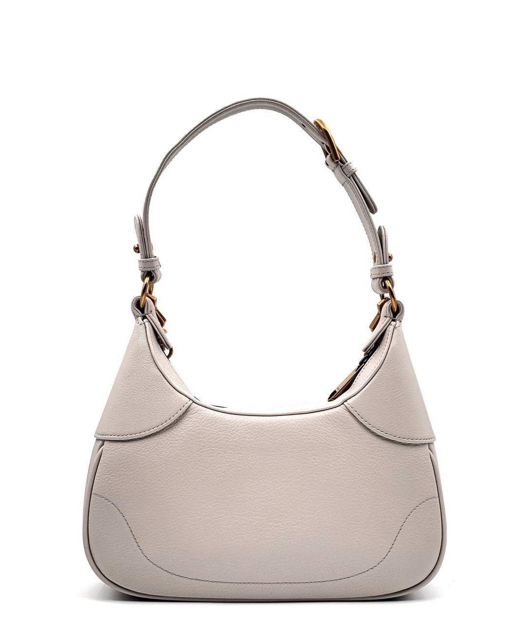 GUCCI Бежевая кожаная сумка через плечо, фото 2