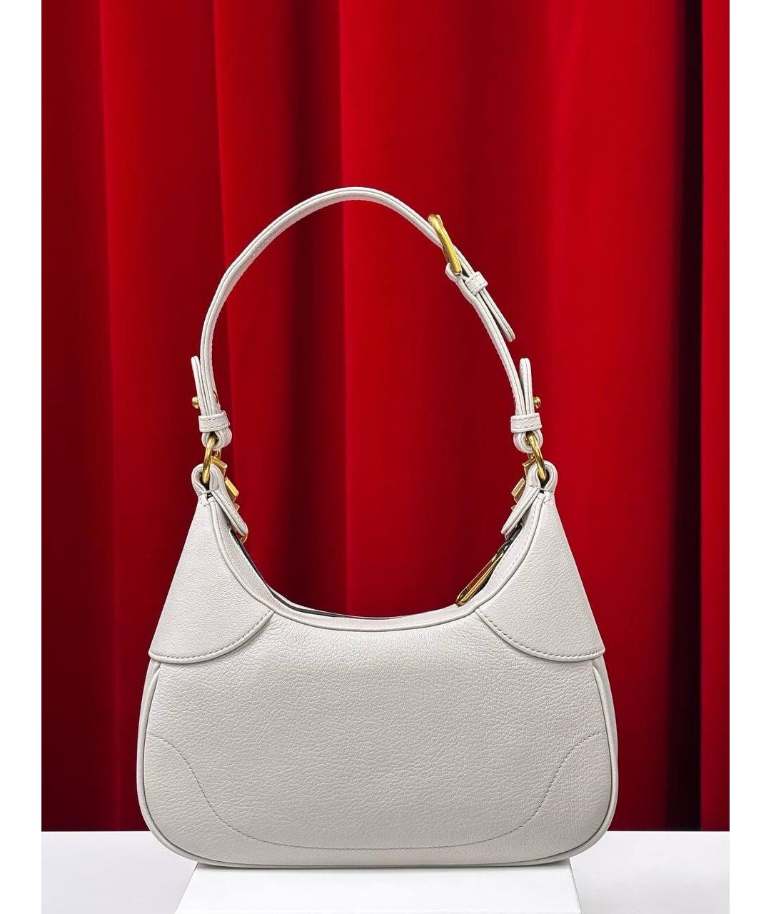 GUCCI Бежевая кожаная сумка через плечо, фото 5