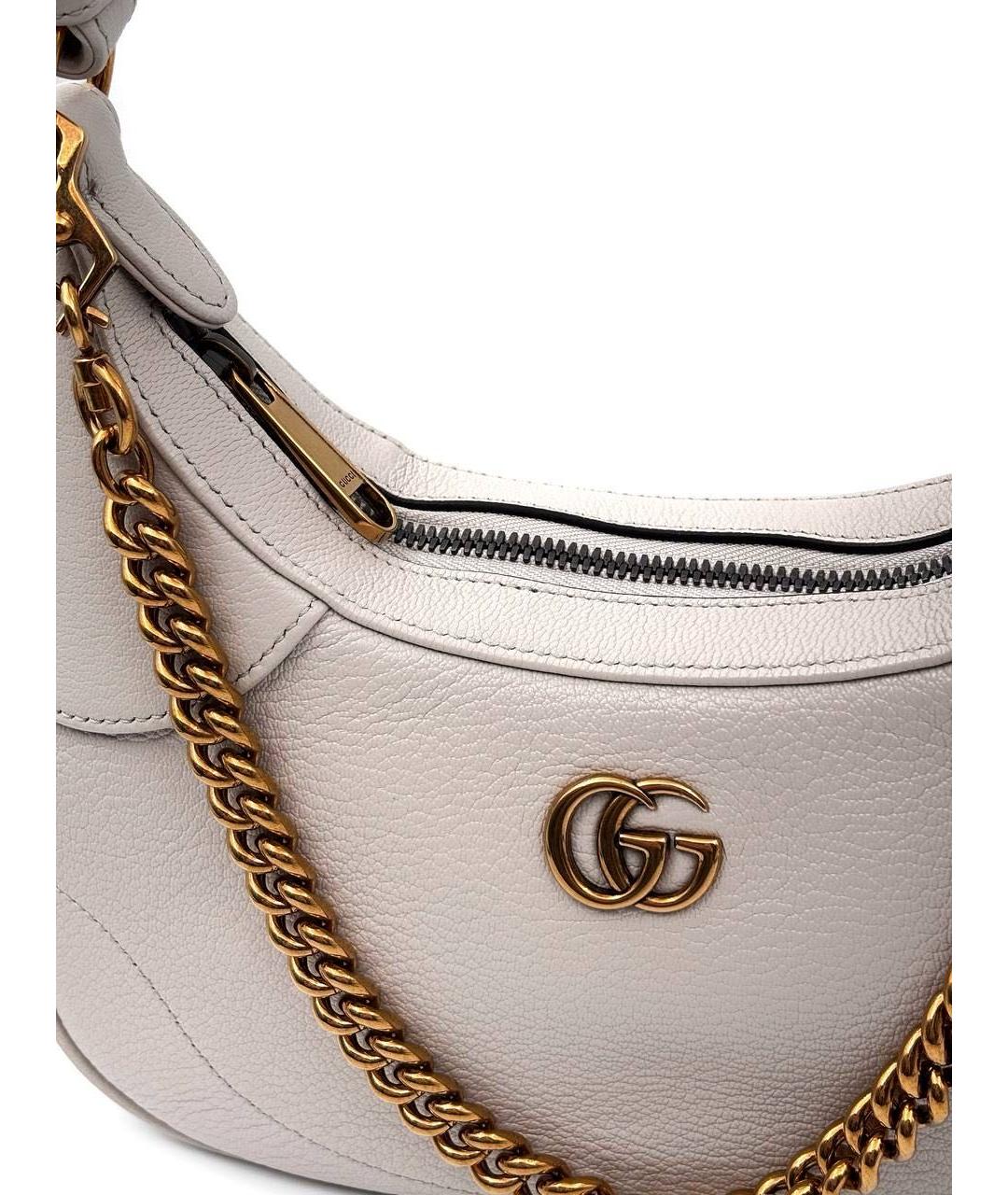 GUCCI Бежевая кожаная сумка через плечо, фото 3