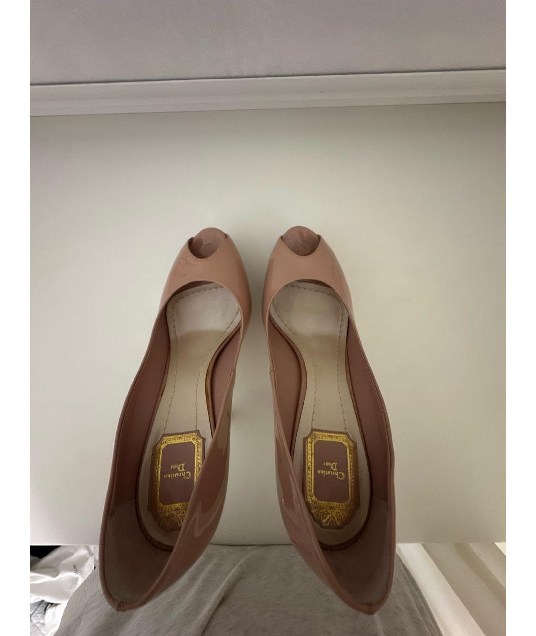 CHRISTIAN DIOR Розовые туфли из лакированной кожи, фото 2