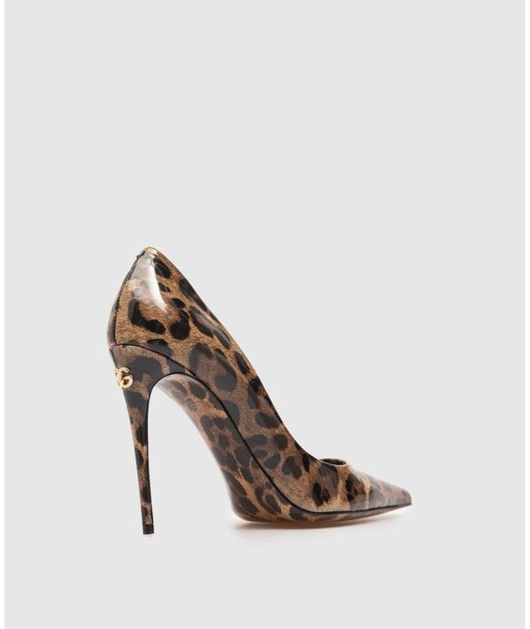 DOLCE&GABBANA Коричневые туфли из лакированной кожи, фото 2