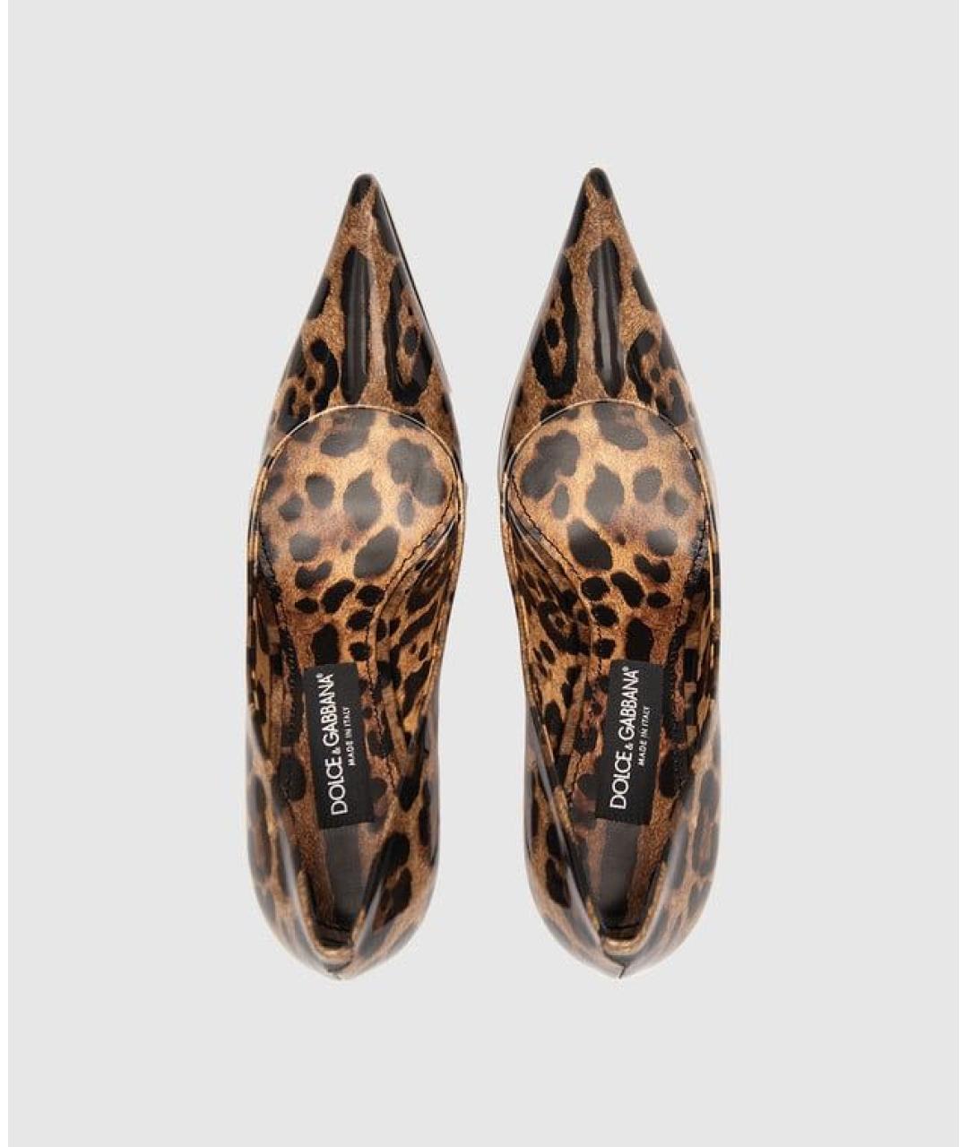 DOLCE&GABBANA Коричневые туфли из лакированной кожи, фото 4