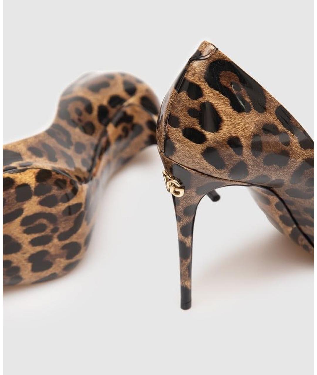 DOLCE&GABBANA Коричневые туфли из лакированной кожи, фото 5