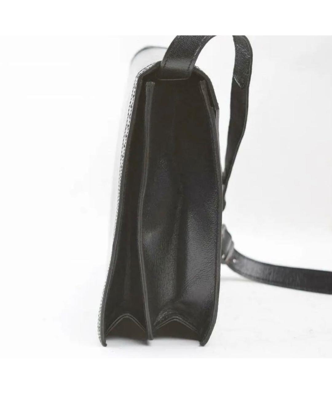 SAINT LAURENT Черная кожаная сумка через плечо, фото 2