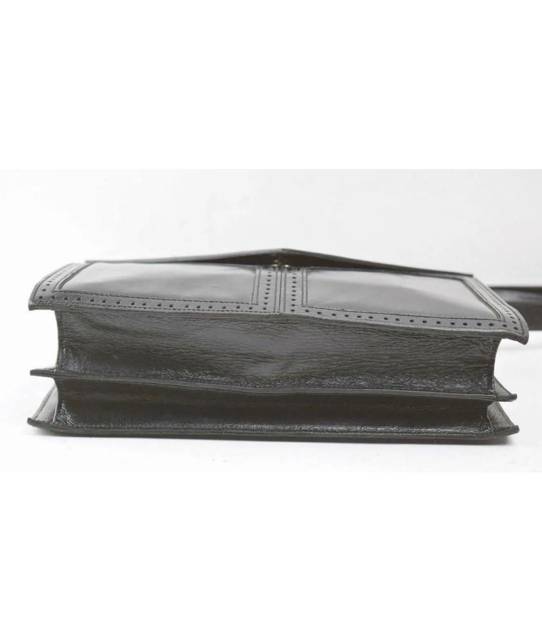 SAINT LAURENT Черная кожаная сумка через плечо, фото 3