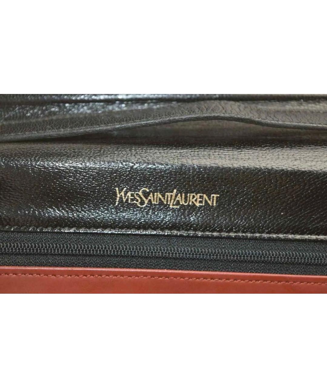 SAINT LAURENT Черная кожаная сумка через плечо, фото 5