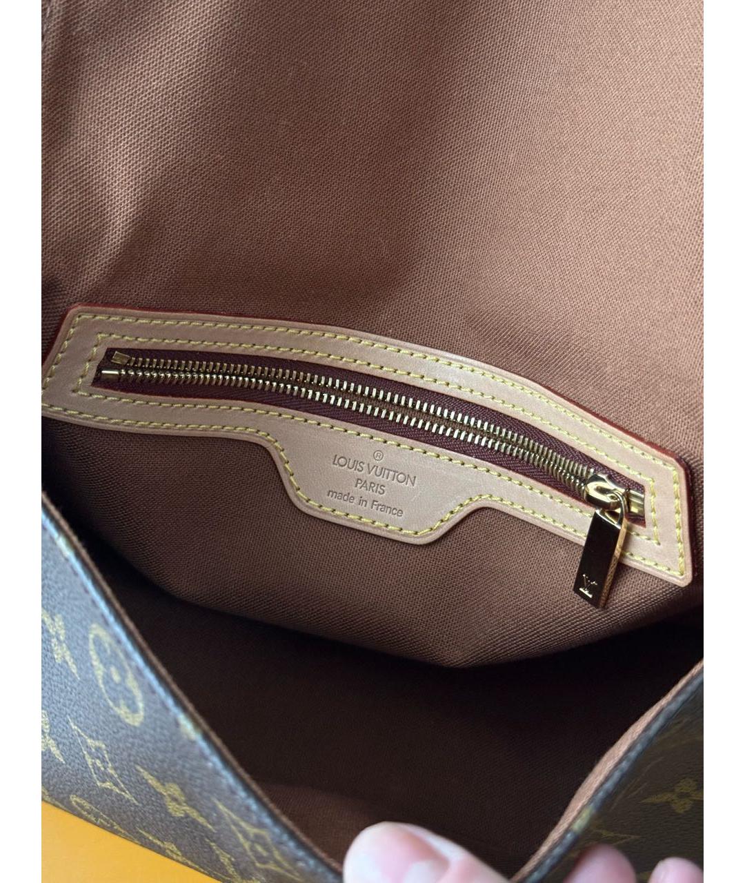 LOUIS VUITTON Коричневая сумка с короткими ручками, фото 7