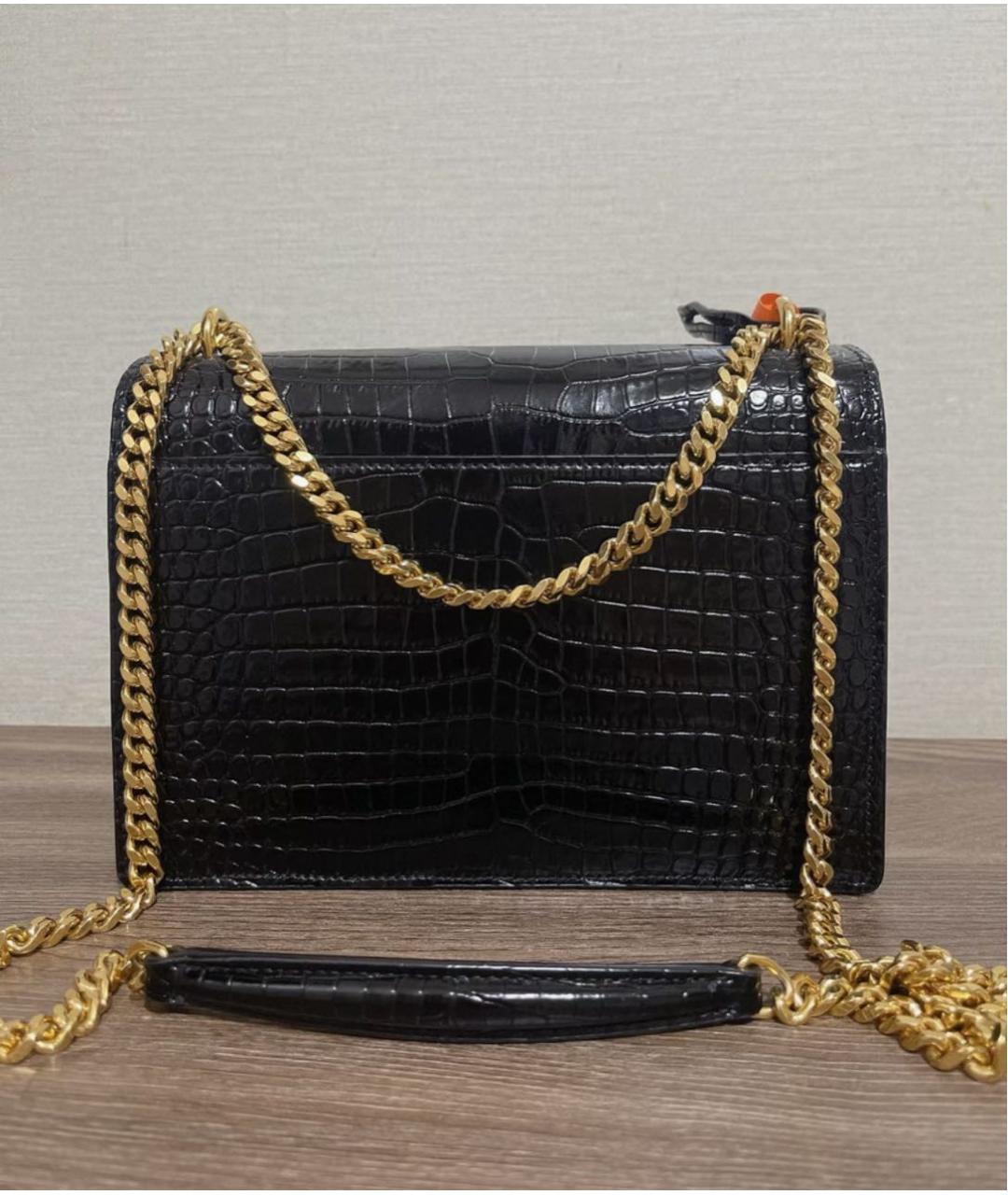 SAINT LAURENT Черная сумка с короткими ручками, фото 3