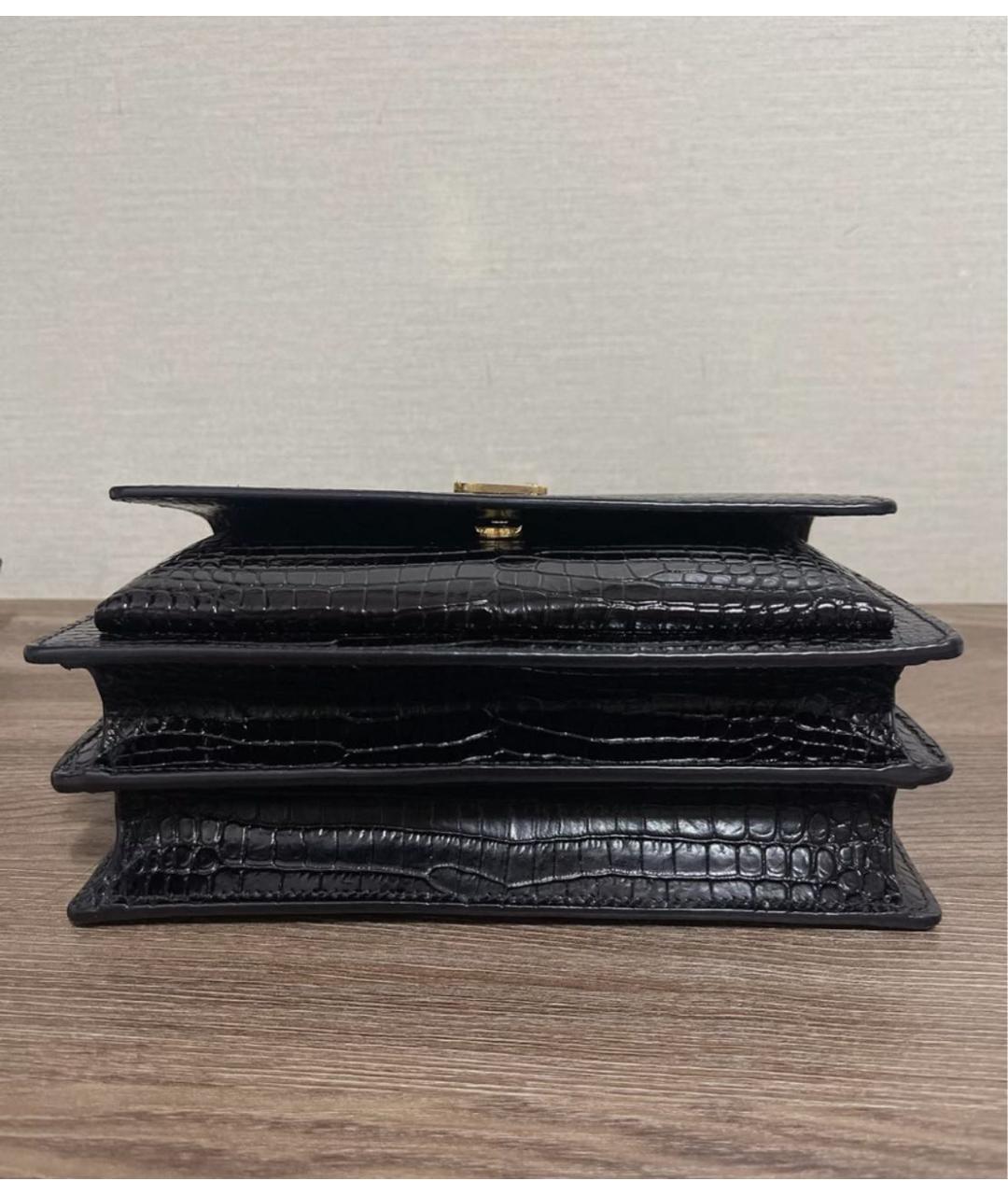 SAINT LAURENT Черная сумка с короткими ручками, фото 4