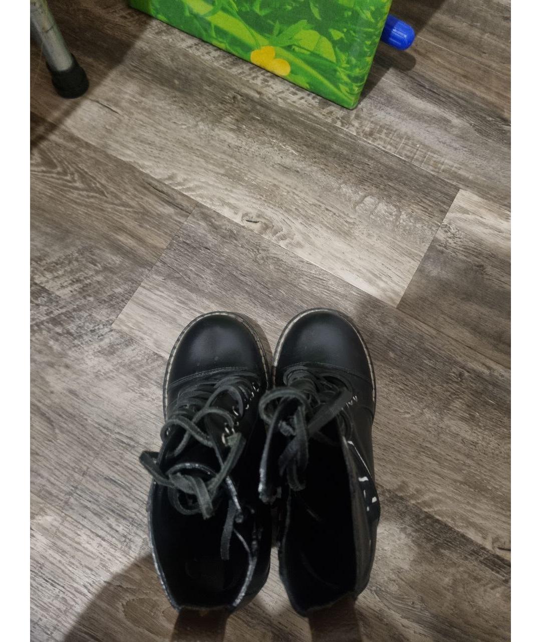 LOUIS VUITTON Черные кожаные ботильоны, фото 3