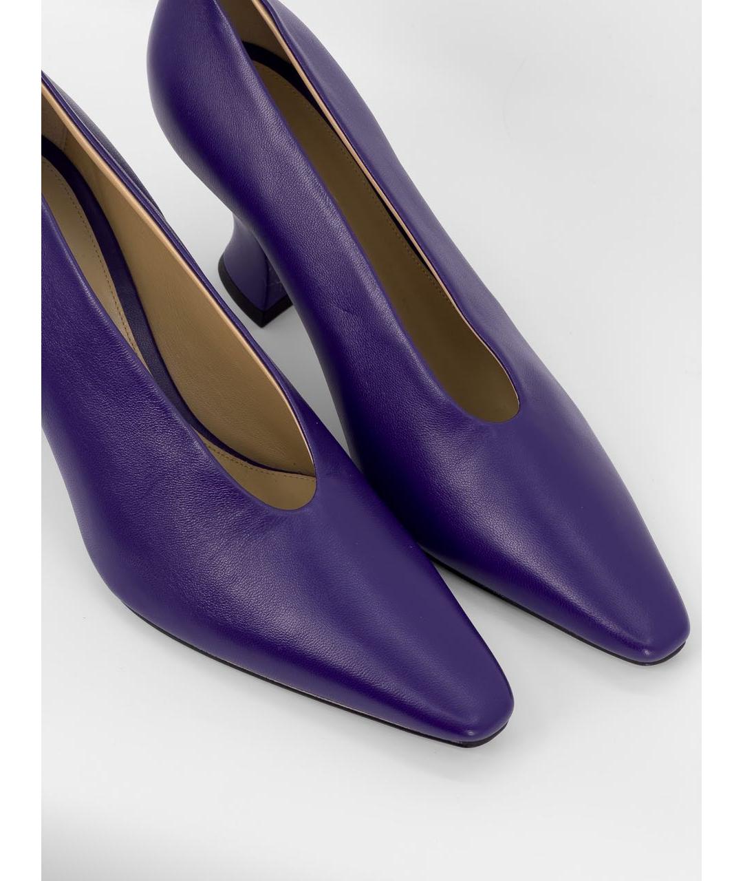 BOTTEGA VENETA Фиолетовые кожаные туфли, фото 2
