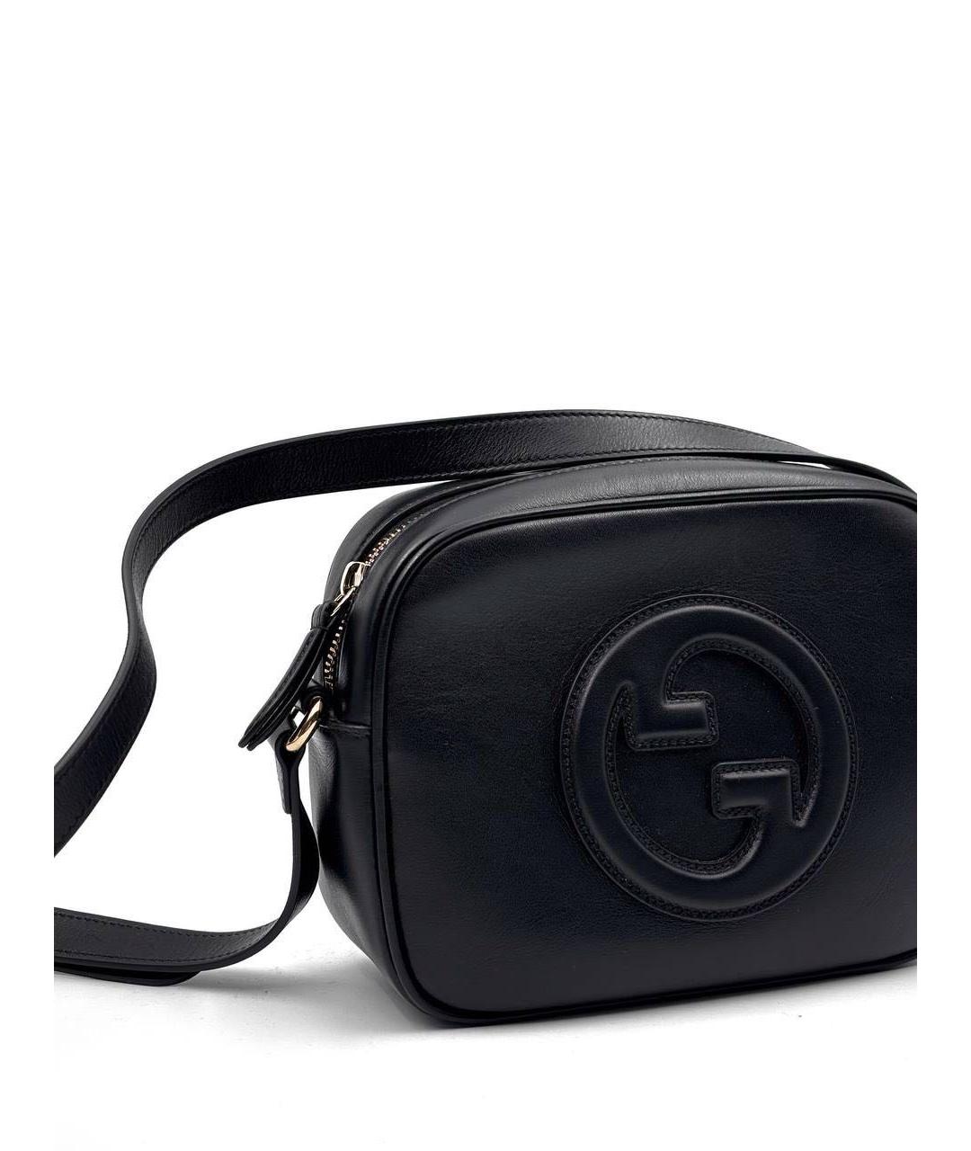 GUCCI Черная кожаная сумка через плечо, фото 3