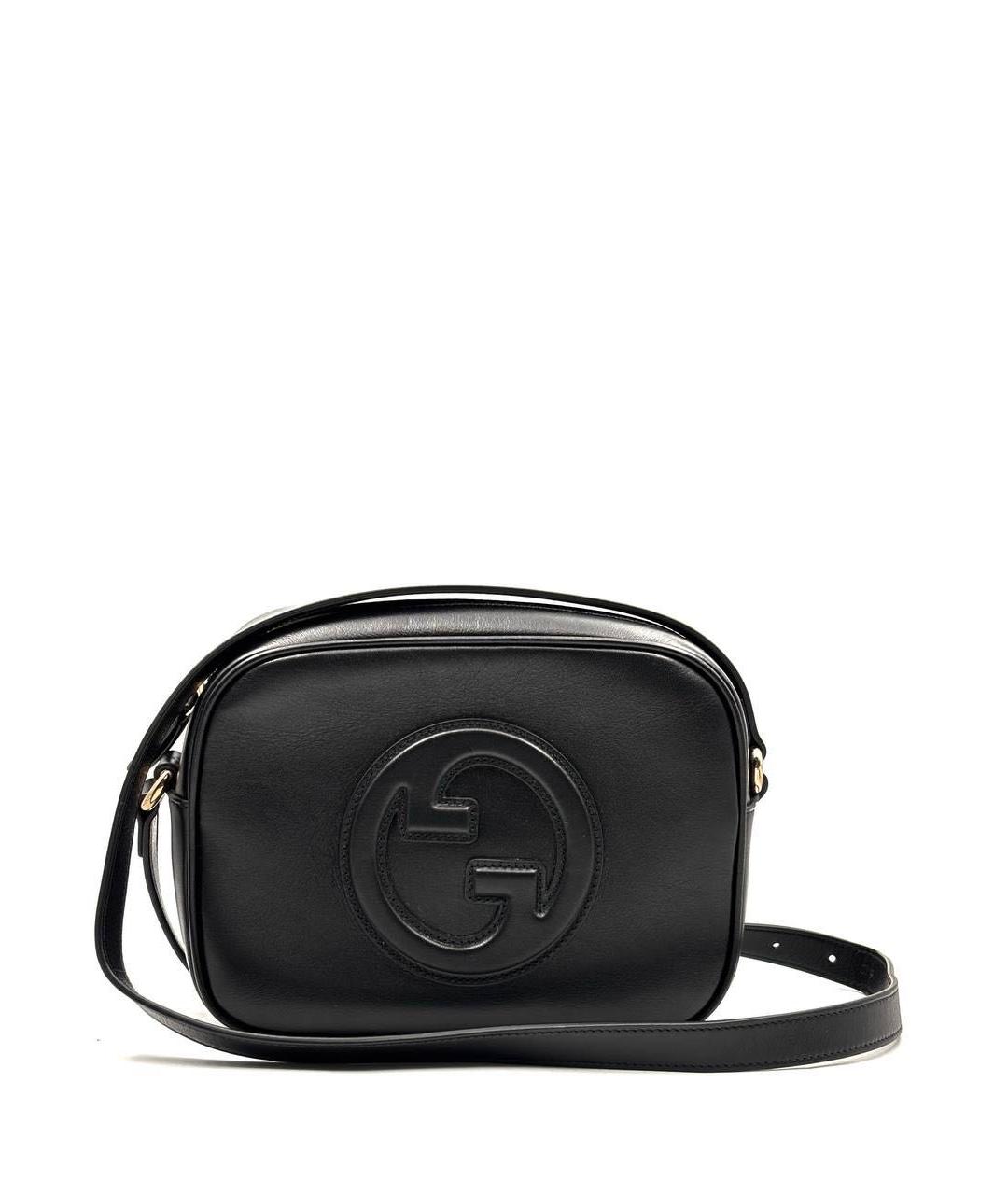 GUCCI Черная кожаная сумка через плечо, фото 1