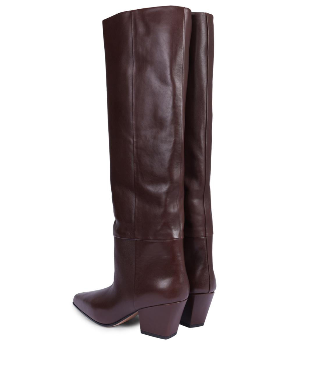 PARIS TEXAS Коричневые кожаные сапоги, фото 4