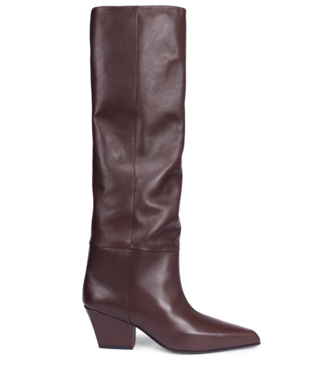 PARIS TEXAS Коричневые кожаные сапоги, фото 1