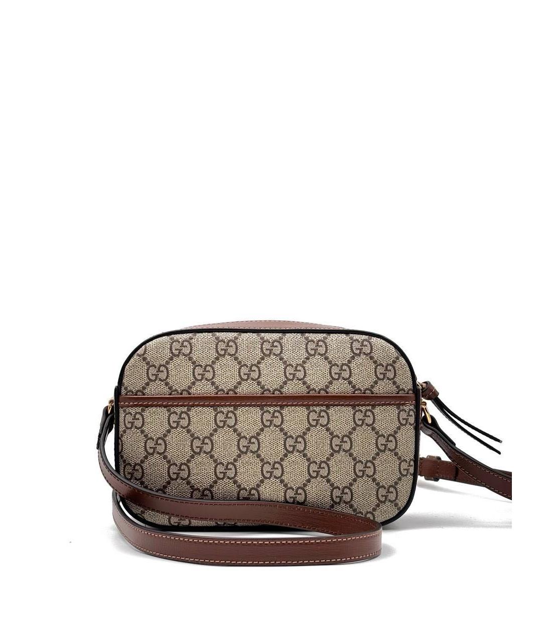 GUCCI Коричневая кожаная сумка через плечо, фото 2