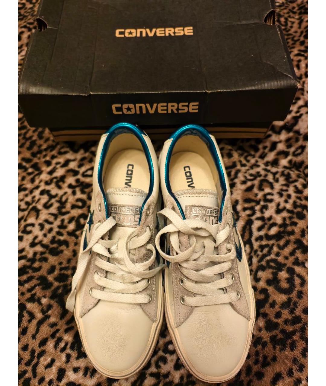 CONVERSE Белые кожаные кеды, фото 3