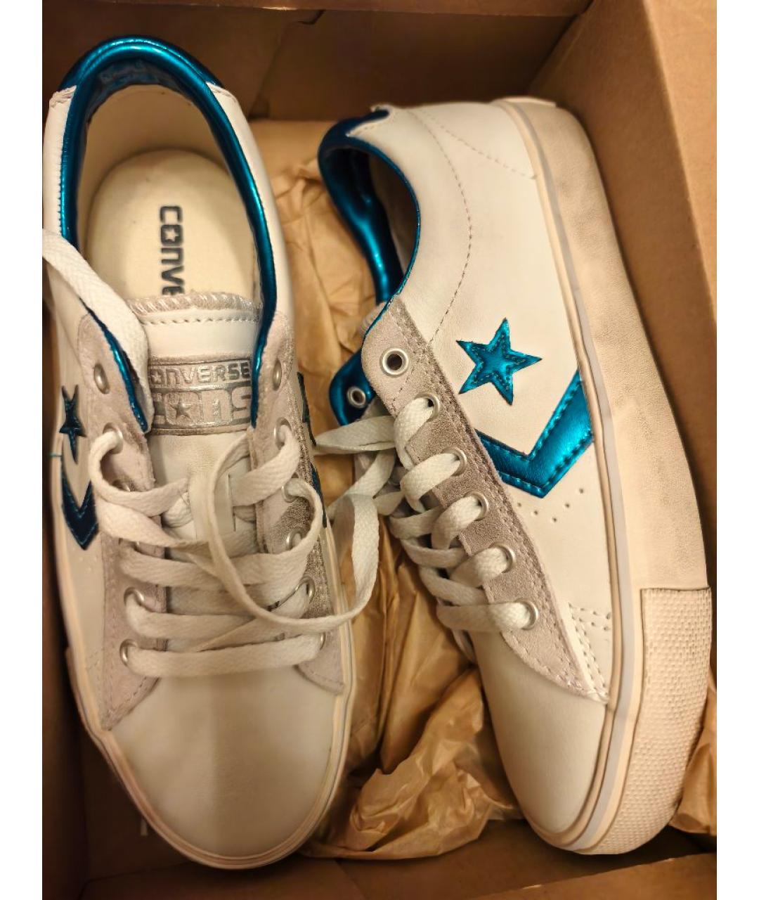 CONVERSE Белые кожаные кеды, фото 7