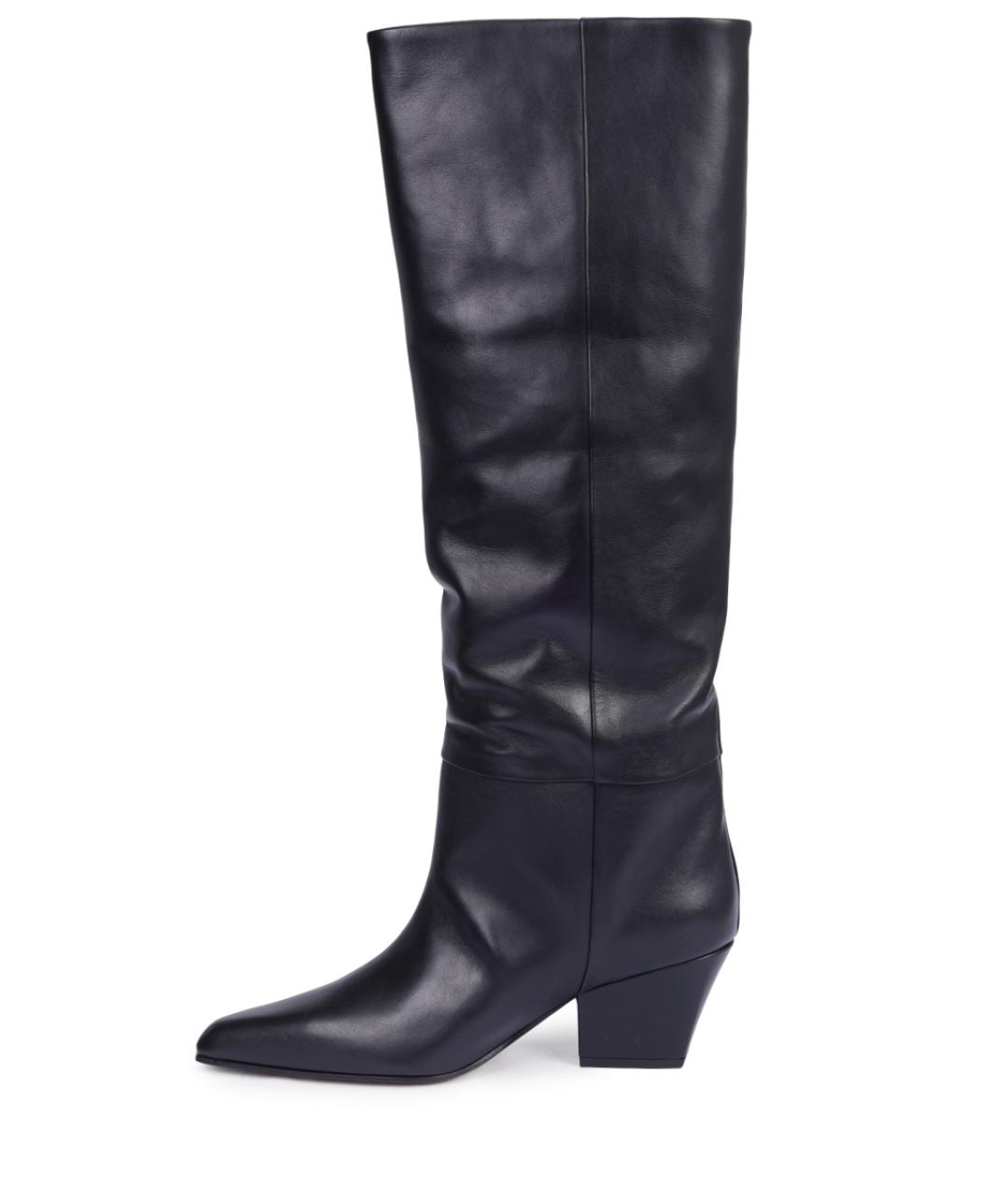 PARIS TEXAS Черные кожаные сапоги, фото 3