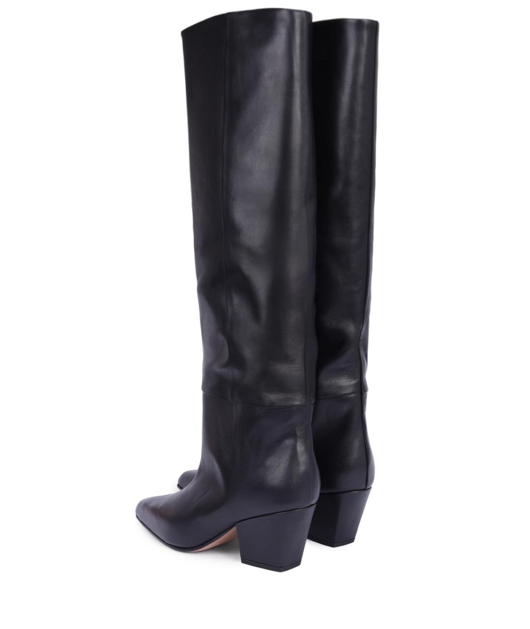 PARIS TEXAS Черные кожаные сапоги, фото 4