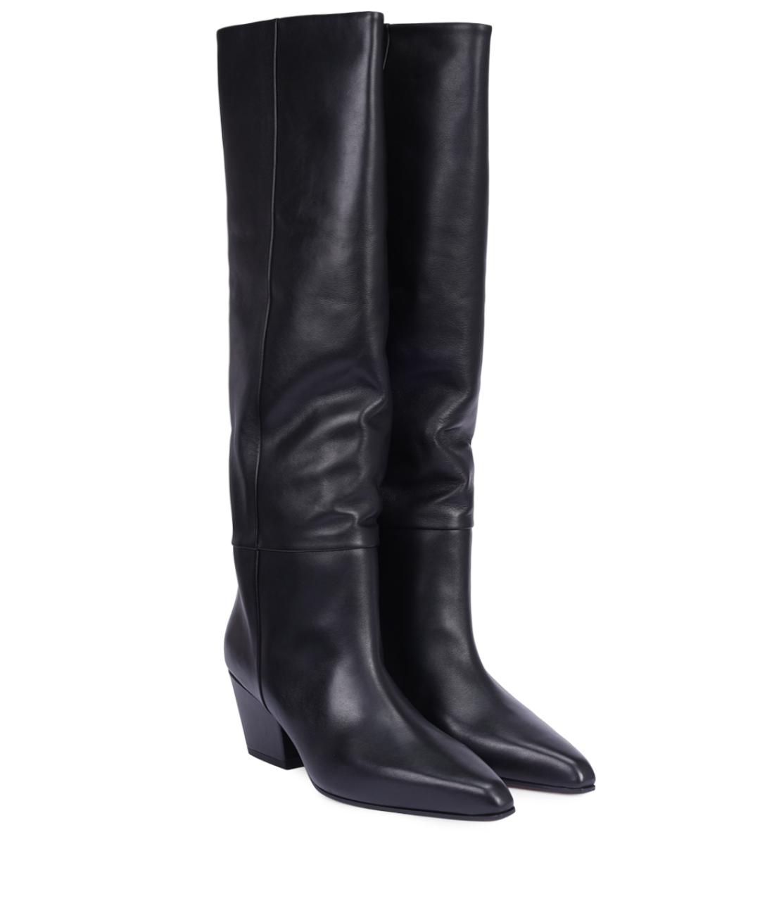 PARIS TEXAS Черные кожаные сапоги, фото 2