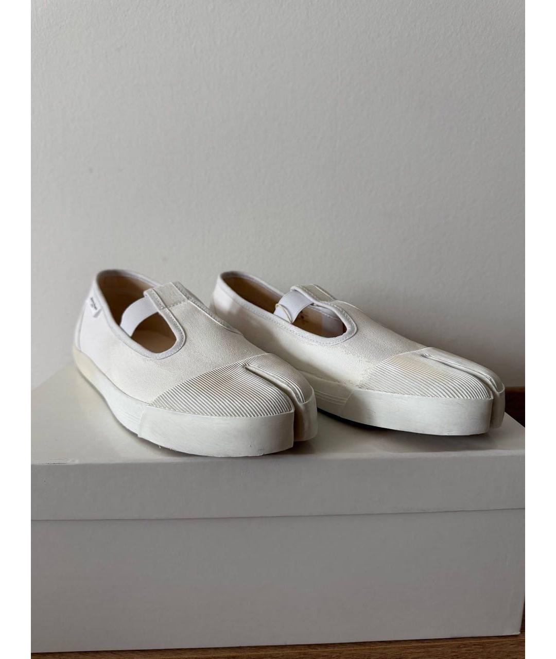 MAISON MARGIELA Бежевые текстильные балетки, фото 2