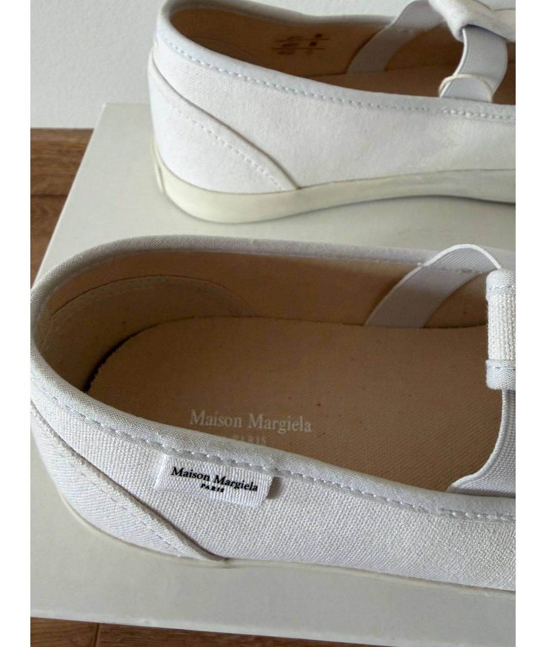 MAISON MARGIELA Бежевые текстильные балетки, фото 3