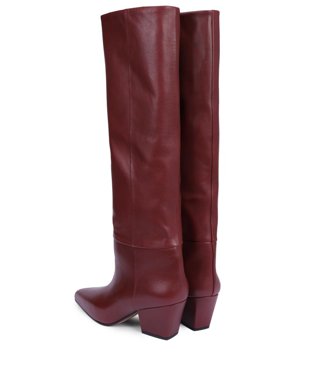 PARIS TEXAS Бордовые кожаные сапоги, фото 4