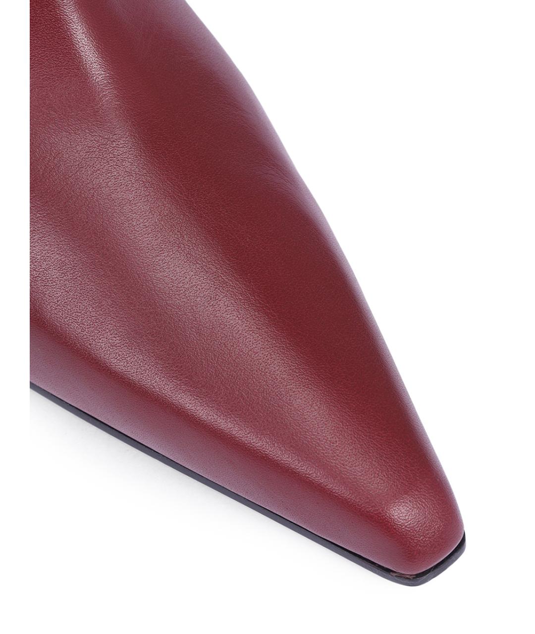 PARIS TEXAS Бордовые кожаные сапоги, фото 5