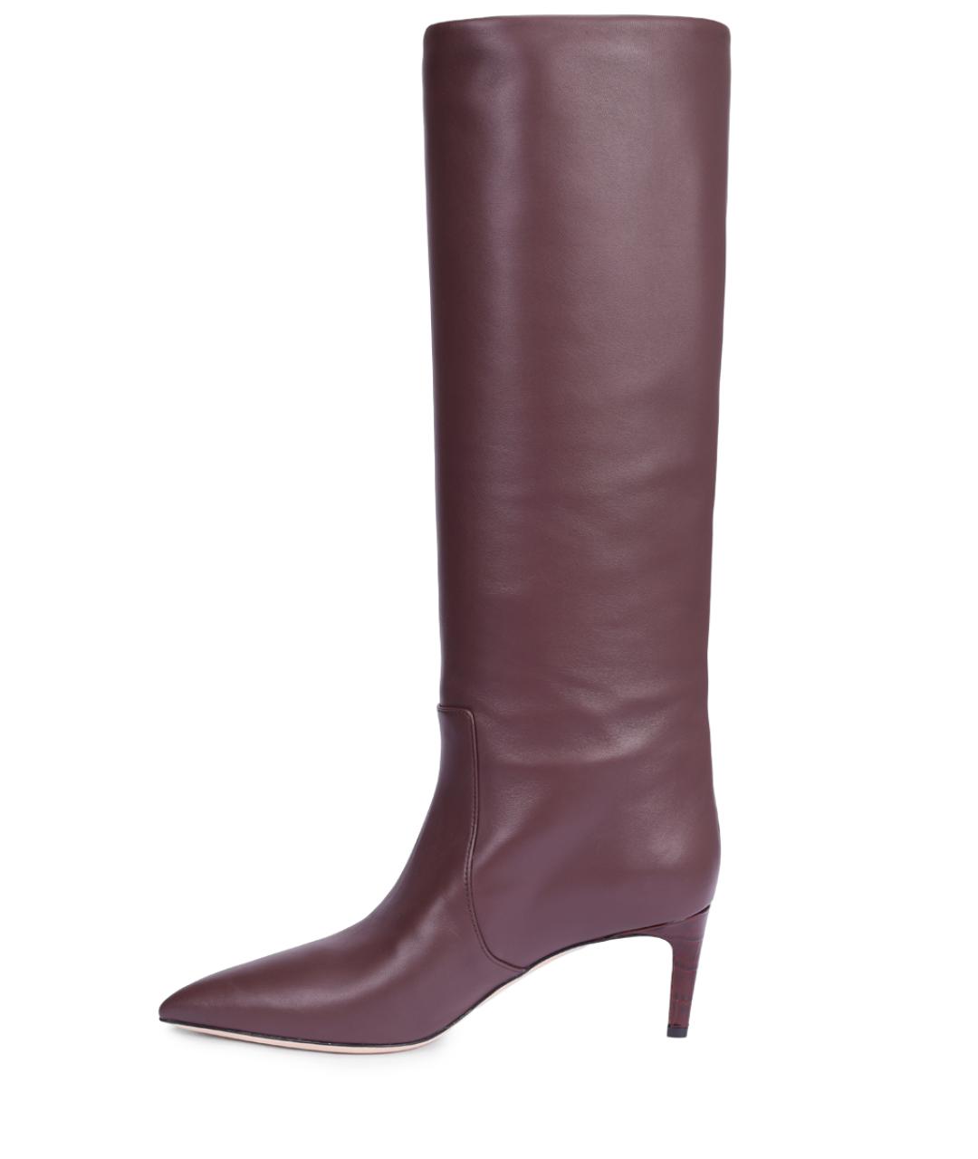 PARIS TEXAS Бордовые кожаные сапоги, фото 3