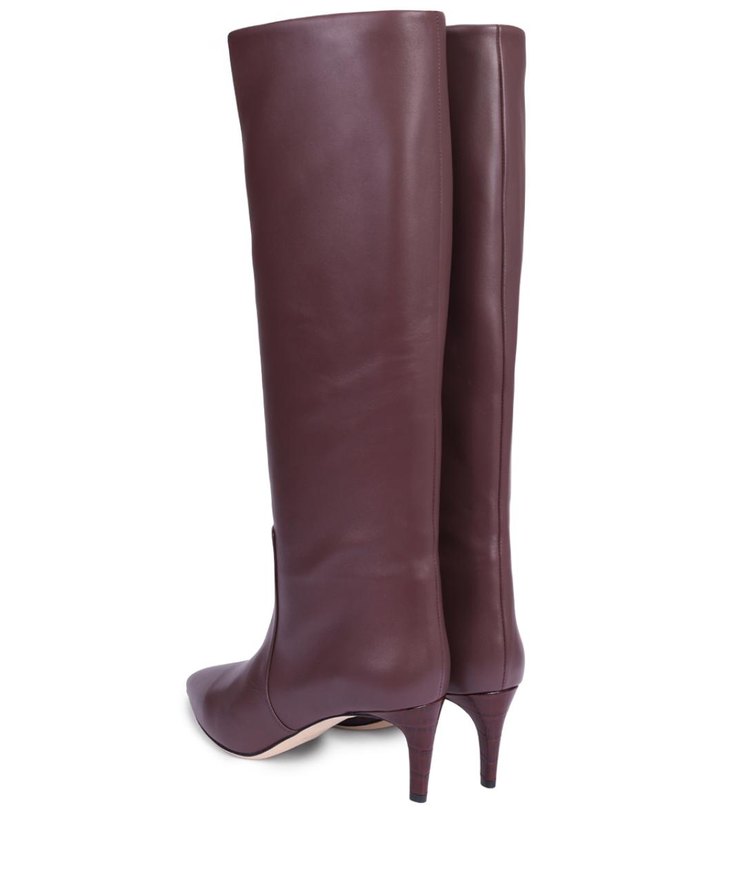 PARIS TEXAS Бордовые кожаные сапоги, фото 4