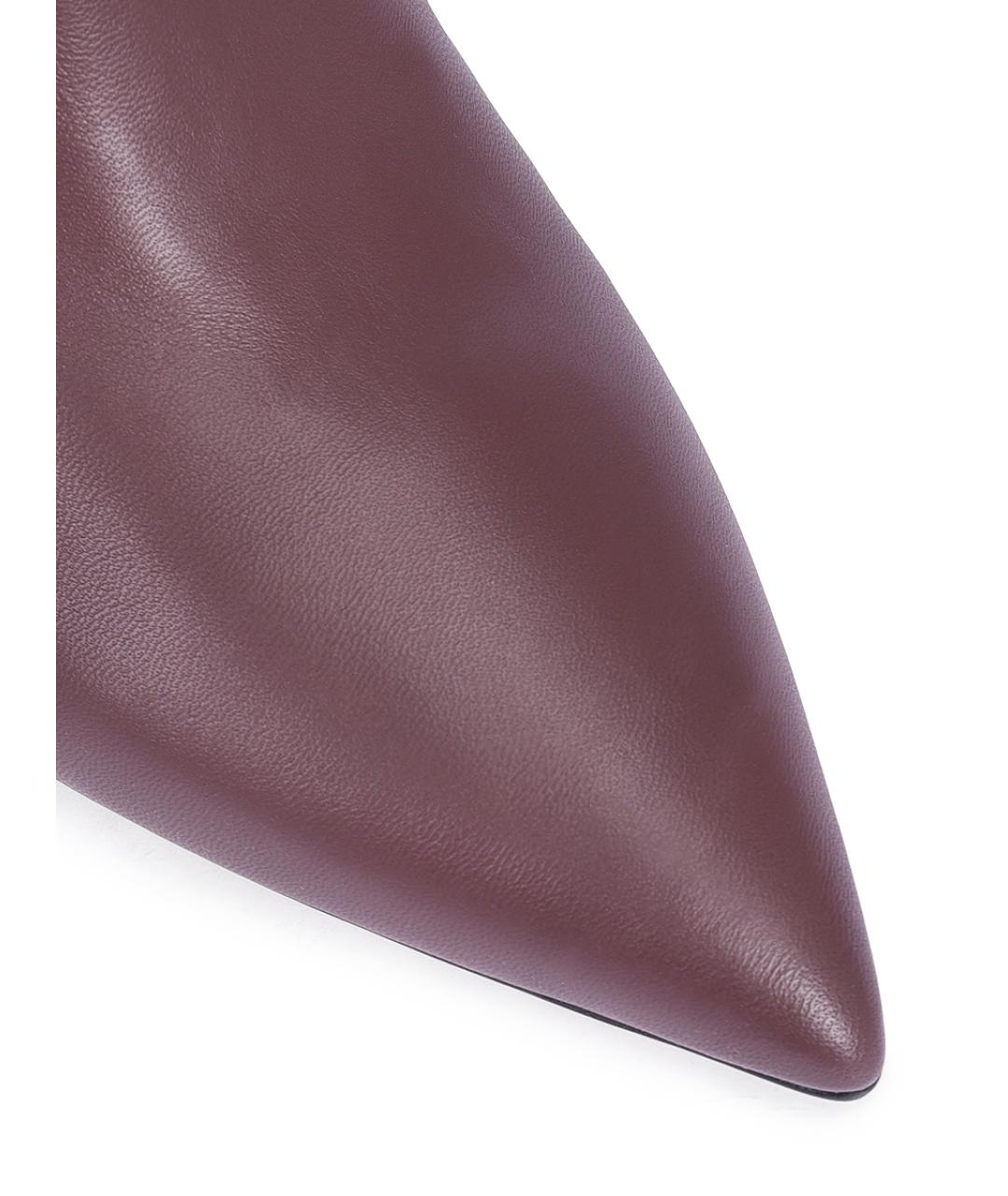 PARIS TEXAS Бордовые кожаные сапоги, фото 5