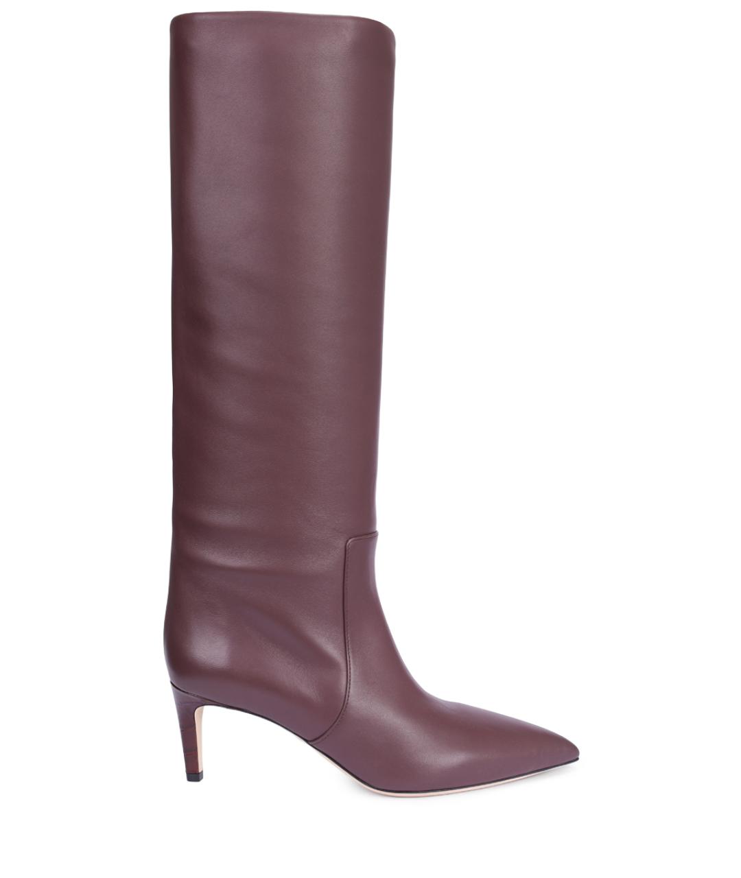 PARIS TEXAS Бордовые кожаные сапоги, фото 1