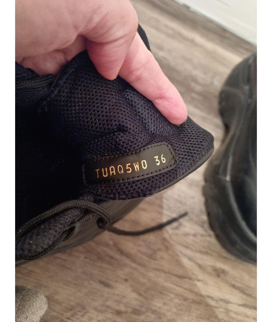 VALENTINO Черные кожаные кроссовки, фото 6