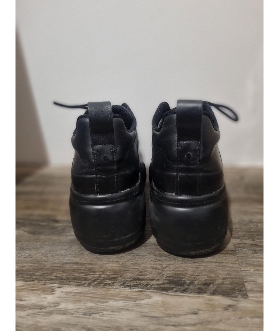 VALENTINO Черные кожаные кроссовки, фото 4