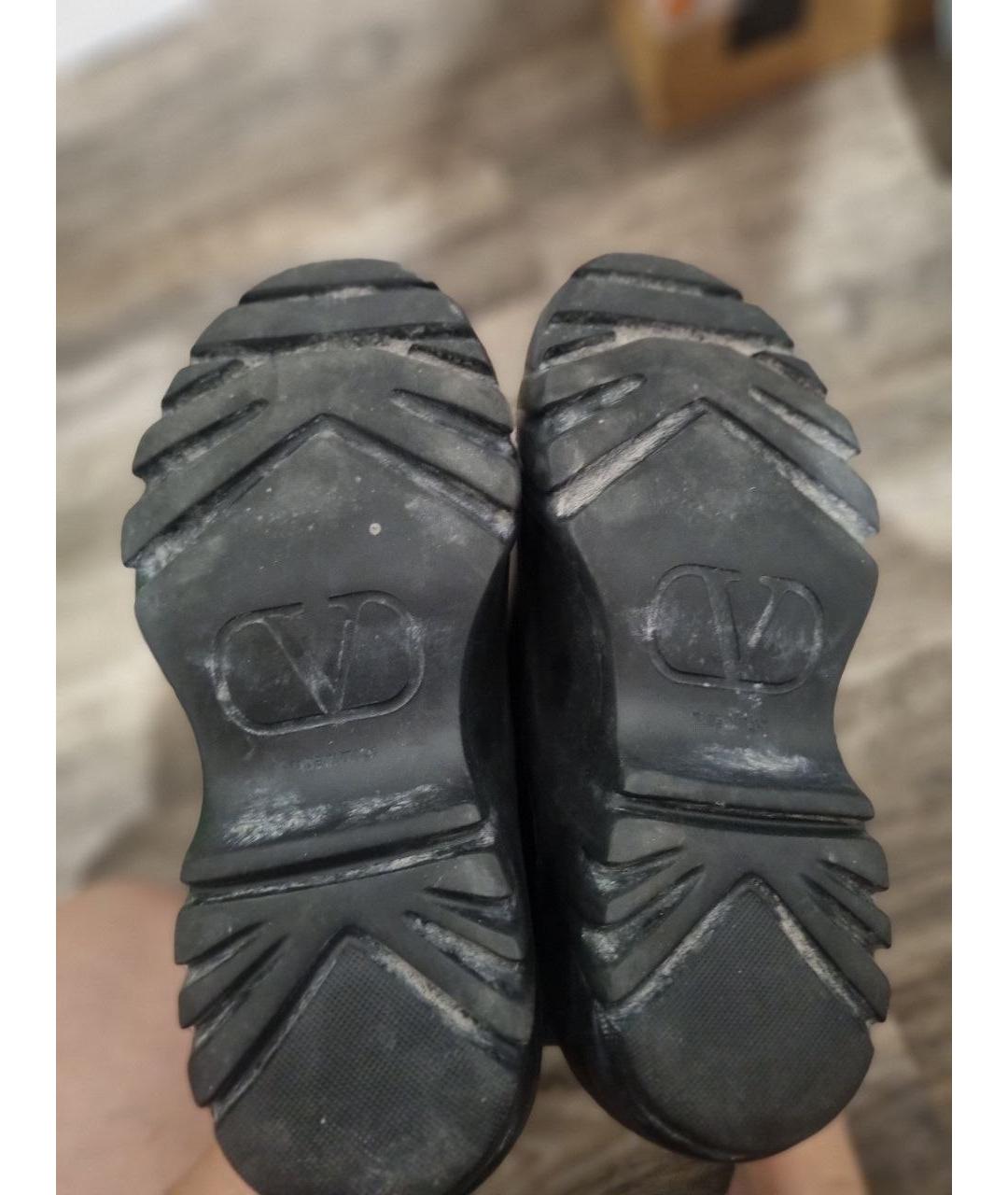 VALENTINO Черные кожаные кроссовки, фото 5