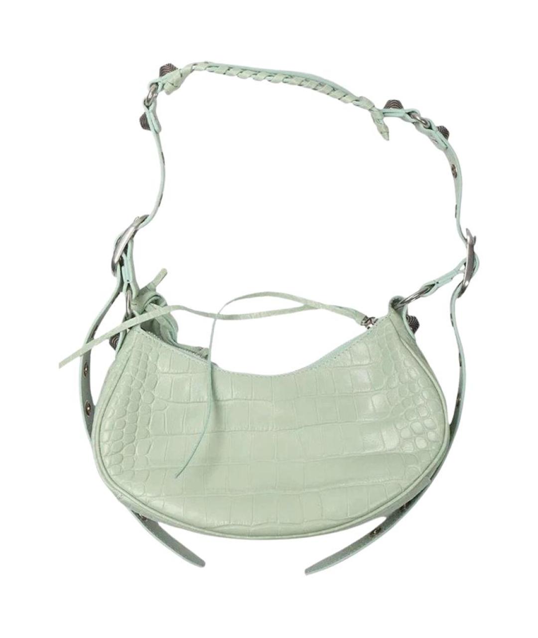 BALENCIAGA Салатовая кожаная сумка через плечо, фото 2