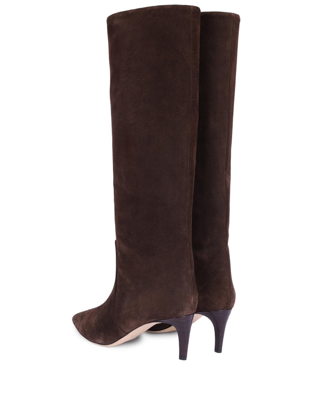 PARIS TEXAS Коричневые замшевые сапоги, фото 4