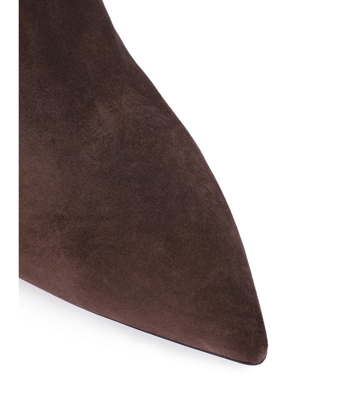 PARIS TEXAS Коричневые замшевые сапоги, фото 5