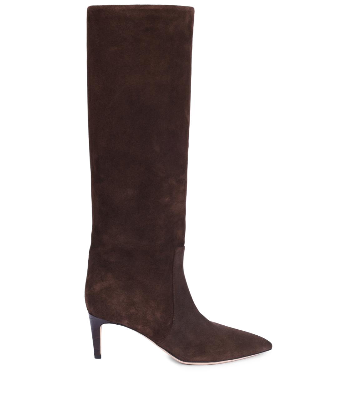 PARIS TEXAS Коричневые замшевые сапоги, фото 1