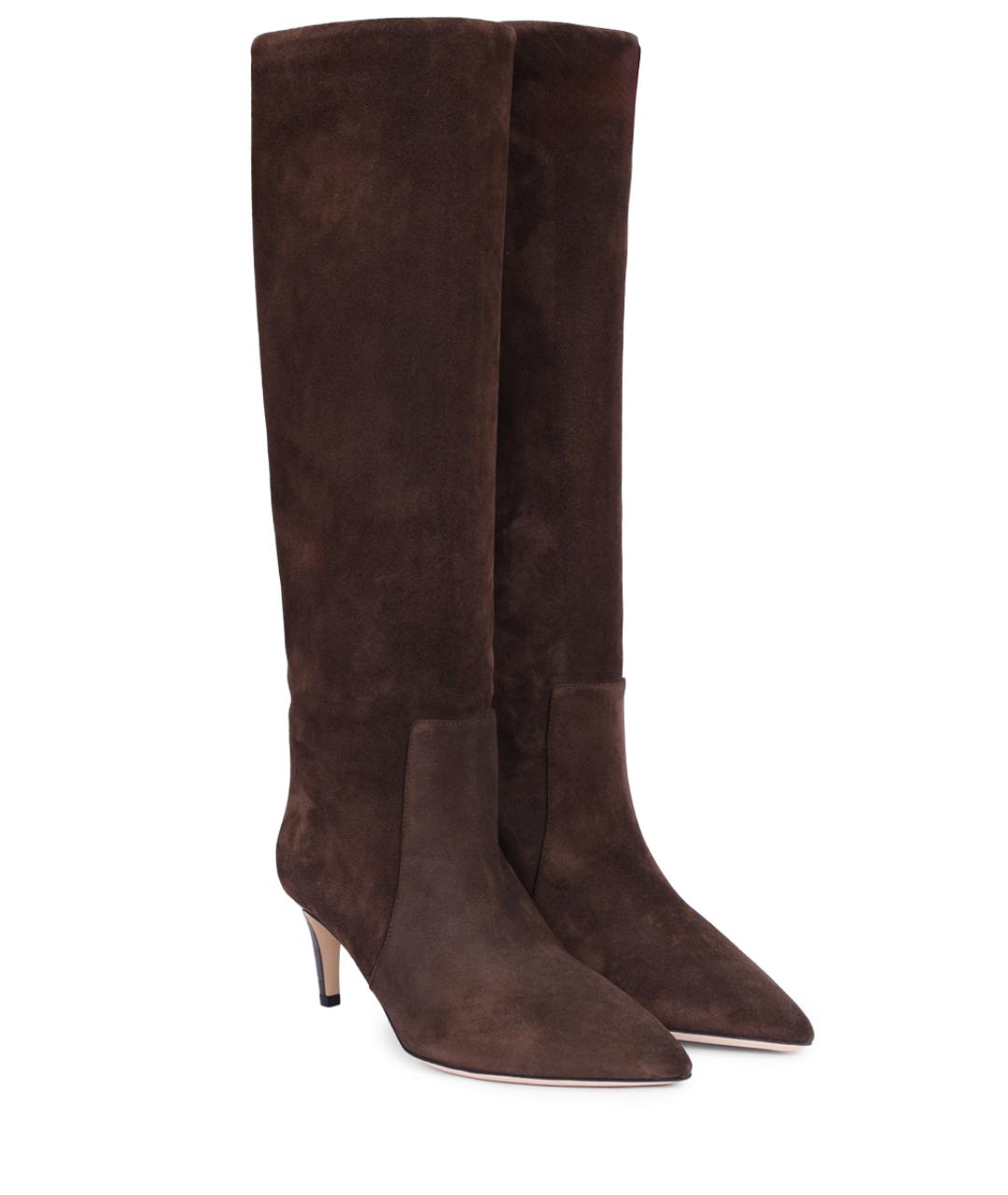 PARIS TEXAS Коричневые замшевые сапоги, фото 2
